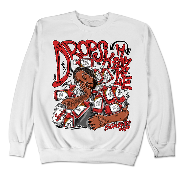 Dunk University Red DropSkizzle Unisex Sweatshirt Screwed-Up Graphic