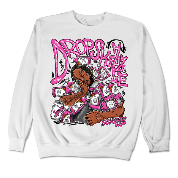 Dunk Active Fuchsia DropSkizzle Unisex Sweatshirt Screwed-Up Graphic