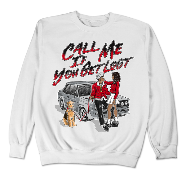 Retro Bred 4s DropSkizzle Unisex Sweatshirt Call Me If You Get Lost Graphic