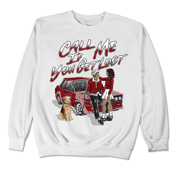 Red Taxi 12s DropSkizzle Unisex Sweatshirt Call Me If You Get Lost Graphic