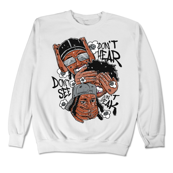 Black Canvas 4s DropSkizzle Unisex Sweatshirt Don’t See Don’t Hear Don’t Speak Graphic