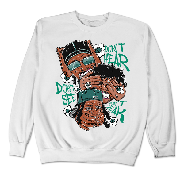 Bicoastal 3s DropSkizzle Unisex Sweatshirt Don’t See Don’t Hear Don’t Speak Graphic