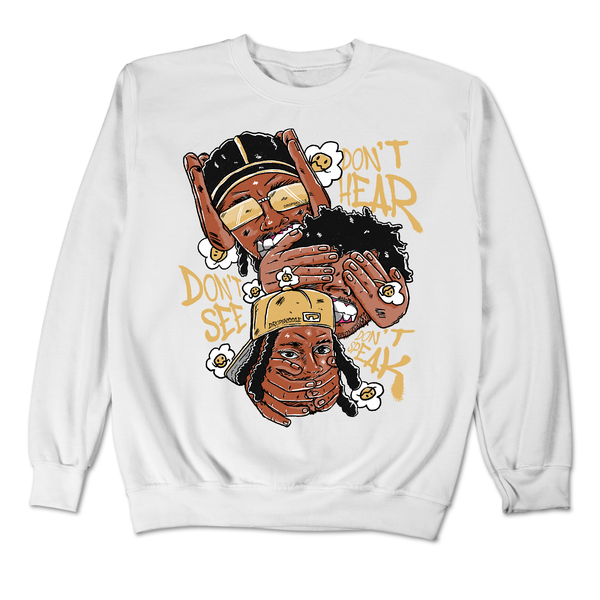 Craft Pearl 6s DropSkizzle Unisex Sweatshirt Don’t See Don’t Hear Don’t Speak Graphic