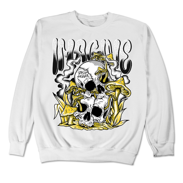 Yellow Thunder 4s DropSkizzle Unisex Sweatshirt IMAGINE Graphic