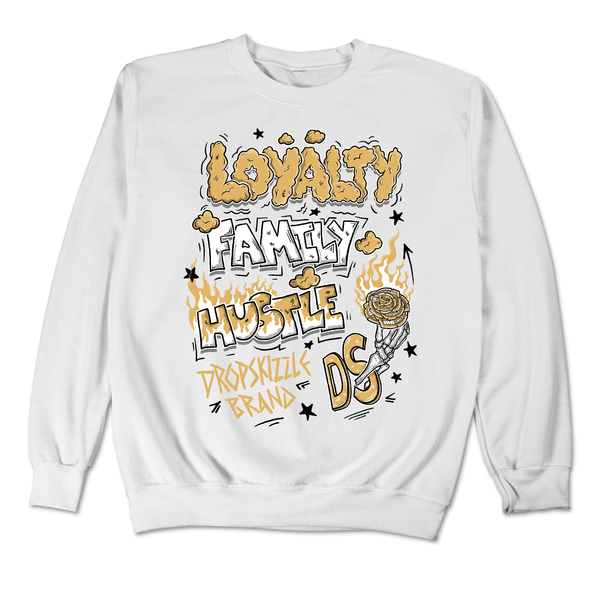 Craft Pearl 6s DropSkizzle Unisex Sweatshirt Loyalty Family Hustle Graphic