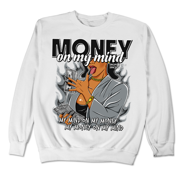 Black Canvas 4s DropSkizzle Unisex Sweatshirt Money On My Mind Graphic