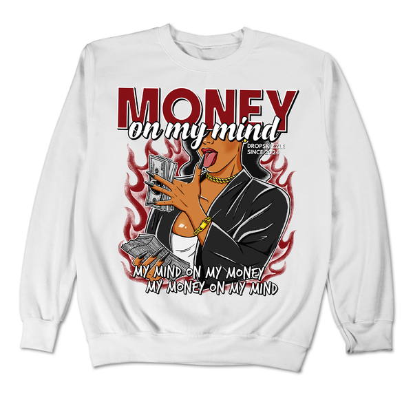 Red Taxi 12s DropSkizzle Unisex Sweatshirt Money On My Mind Graphic