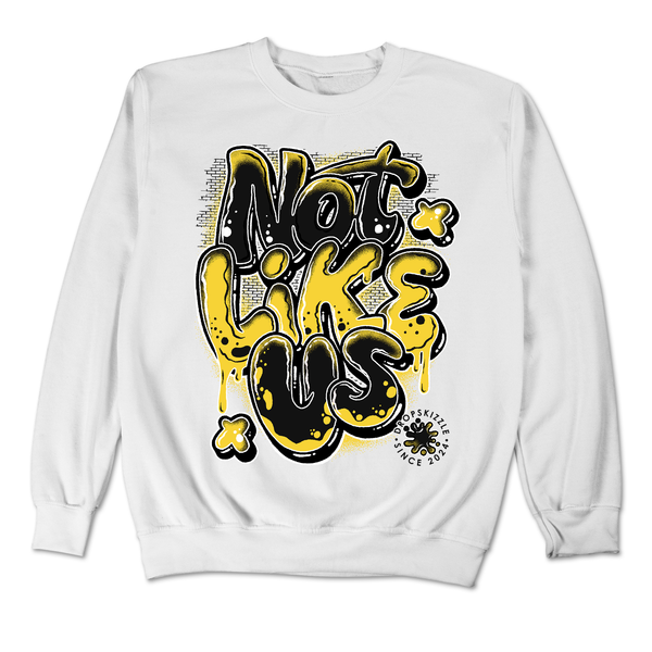 Yellow Thunder 4s DropSkizzle Unisex Sweatshirt Not Like Us Graphic