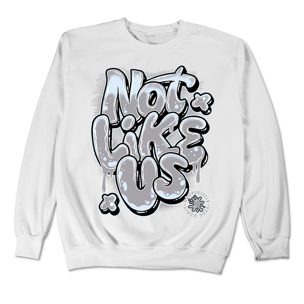 Cement Grey 11s DropSkizzle Unisex Sweatshirt Not Like Us Graphic