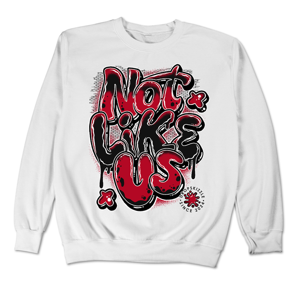 Red Thunder 4s DropSkizzle Unisex Sweatshirt Not Like Us Graphic