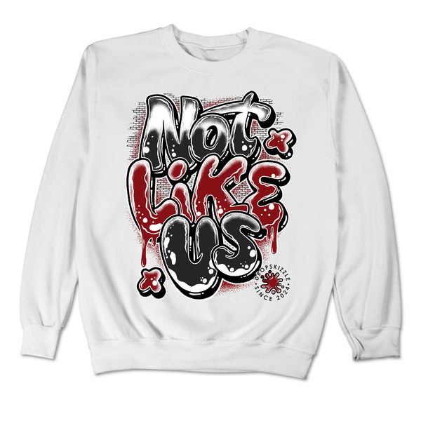 Red Taxi 12s DropSkizzle Unisex Sweatshirt Not Like Us Graphic