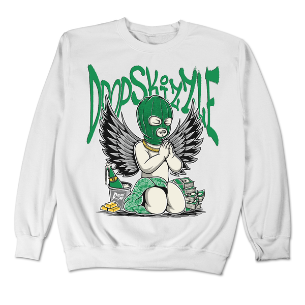 Lucky Green 3s DropSkizzle Unisex Sweatshirt Pray For Me Graphic