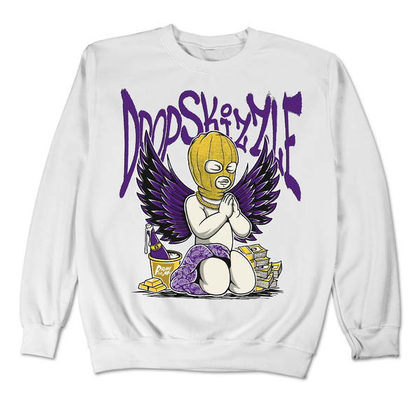 Field Purple 12s DropSkizzle Unisex Sweatshirt Pray For Me Graphic