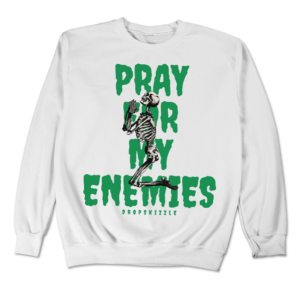 Lucky Green 3s DropSkizzle Unisex Sweatshirt Pray For My Enemies 2 Graphic