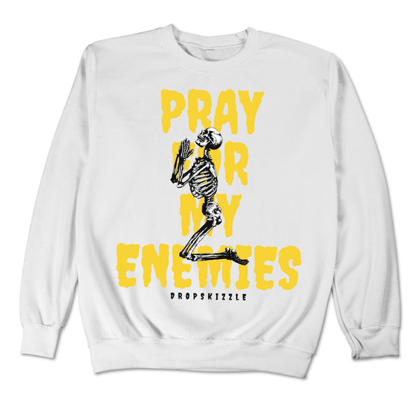 Yellow Thunder 4s DropSkizzle Unisex Sweatshirt Pray For My Enemies 2 Graphic