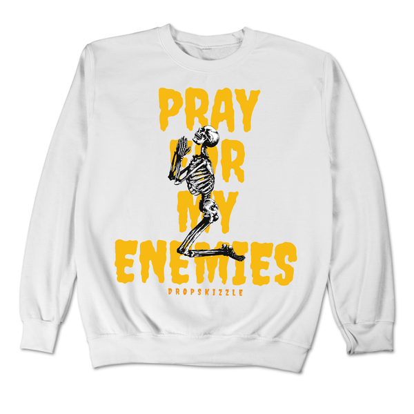 Yellow Ochre 6s DropSkizzle Unisex Sweatshirt Pray For My Enemies 2 Graphic