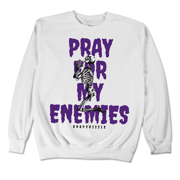 Field Purple 12s DropSkizzle Unisex Sweatshirt Pray For My Enemies 2 Graphic