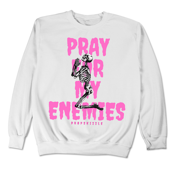 Hyper Violet 4s DropSkizzle Unisex Sweatshirt Pray For My Enemies 2 Graphic