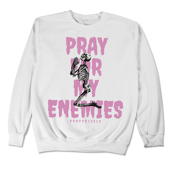 Orchid 4s DropSkizzle Unisex Sweatshirt Pray For My Enemies 2 Graphic