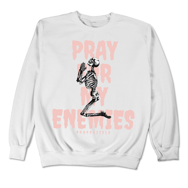 Legend Pink 11s DropSkizzle Unisex Sweatshirt Pray For My Enemies 2 Graphic