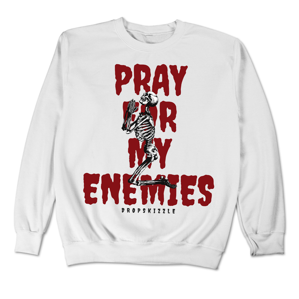 Red Taxi 12s DropSkizzle Unisex Sweatshirt Pray For My Enemies 2 Graphic