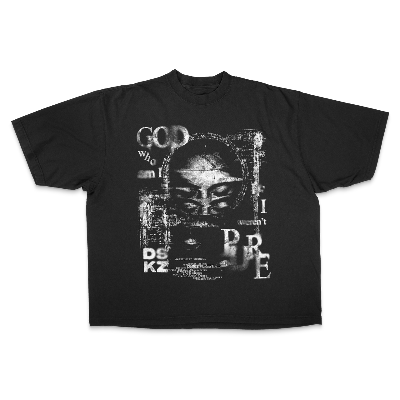 DropSkizzle S13 IMPURITY Protocol Boxy Shirt - Y2K Gothic Tee