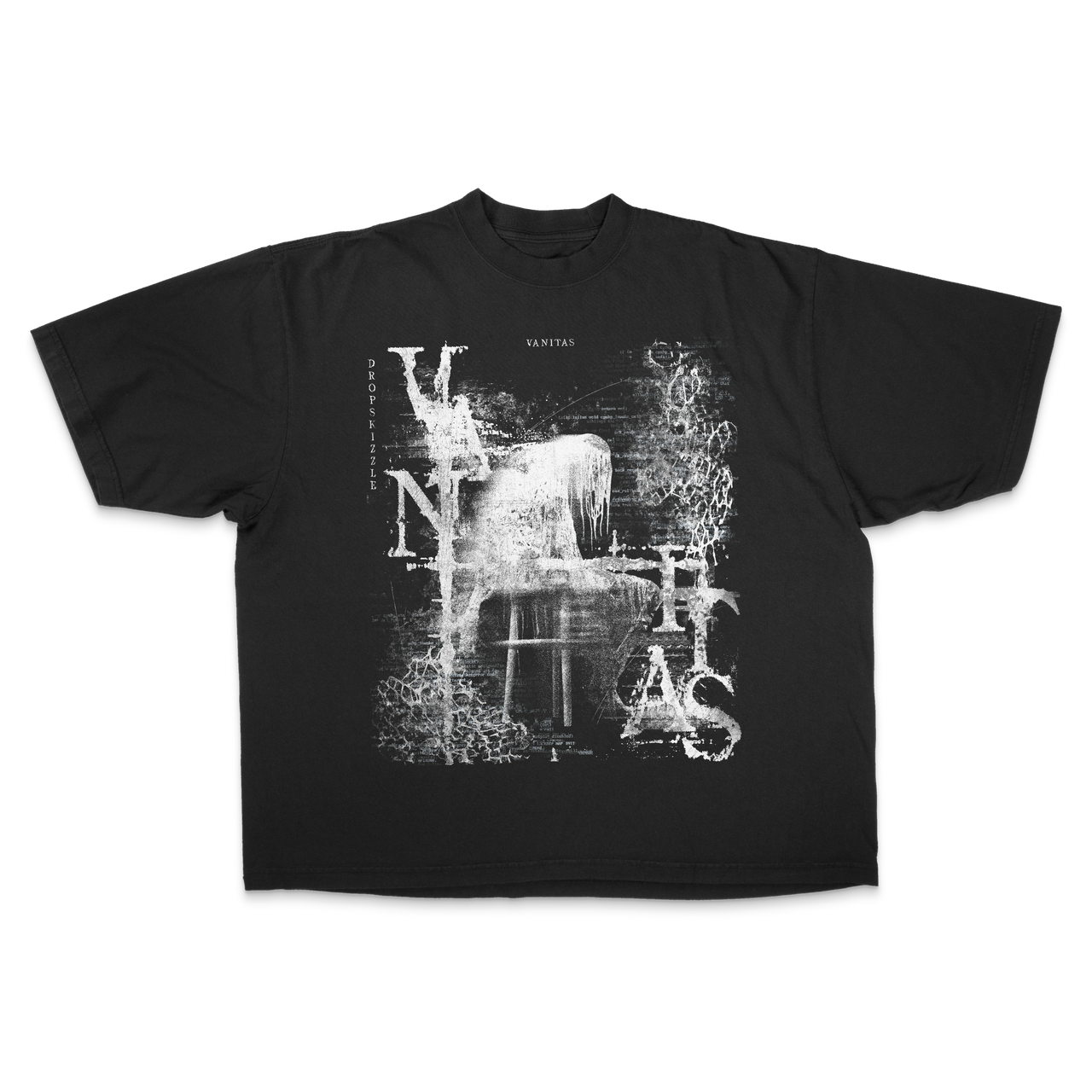 DropSkizzle S13 VANITAS Boxy Shirt - Y2K Gothic Tee