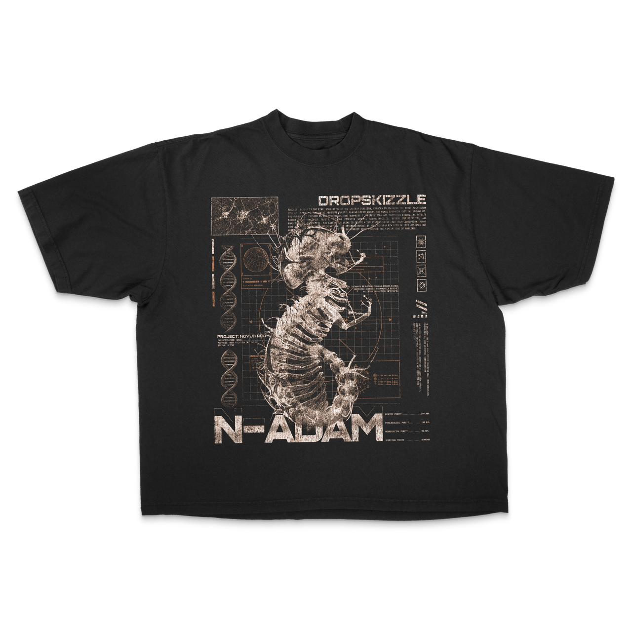 DropSkizzle S13 N-ADAM Boxy Shirt - Y2K Gothic Tee