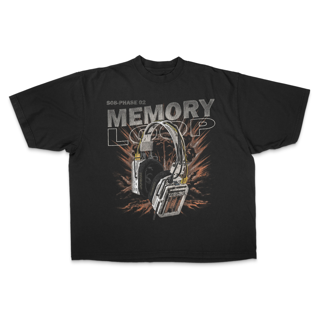 DropSkizzle S08 Memory Loop Boxy Shirt - Y2K Vintage Tee