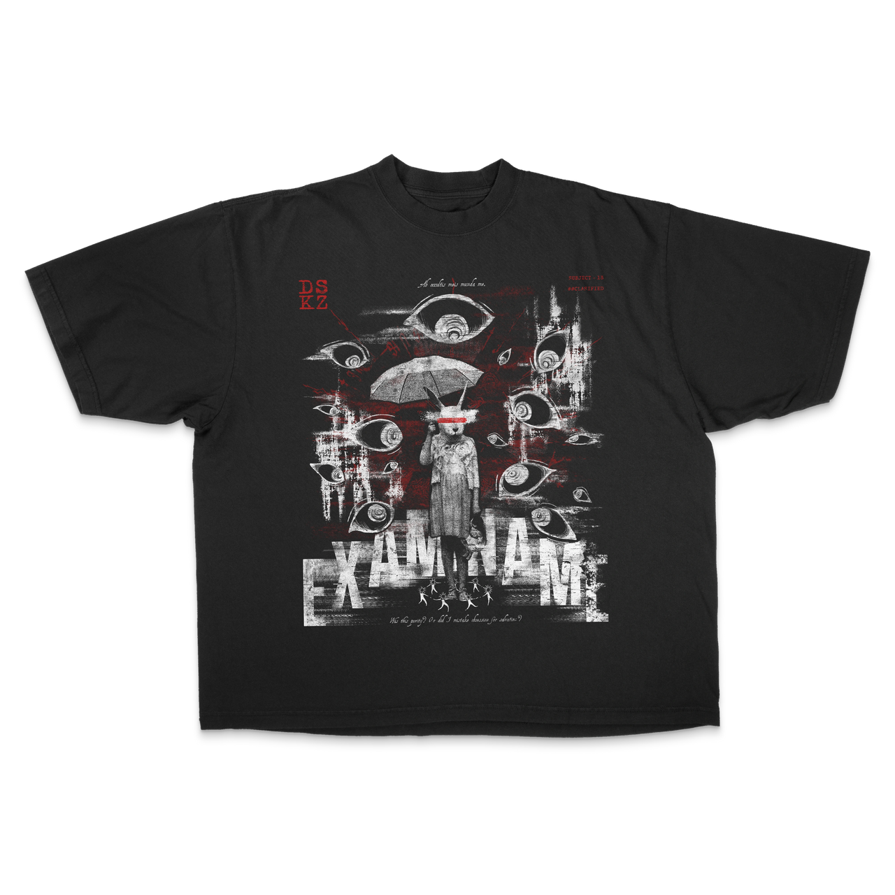 DropSkizzle S13 Examiname Boxy Shirt - Y2K Gothic Tee