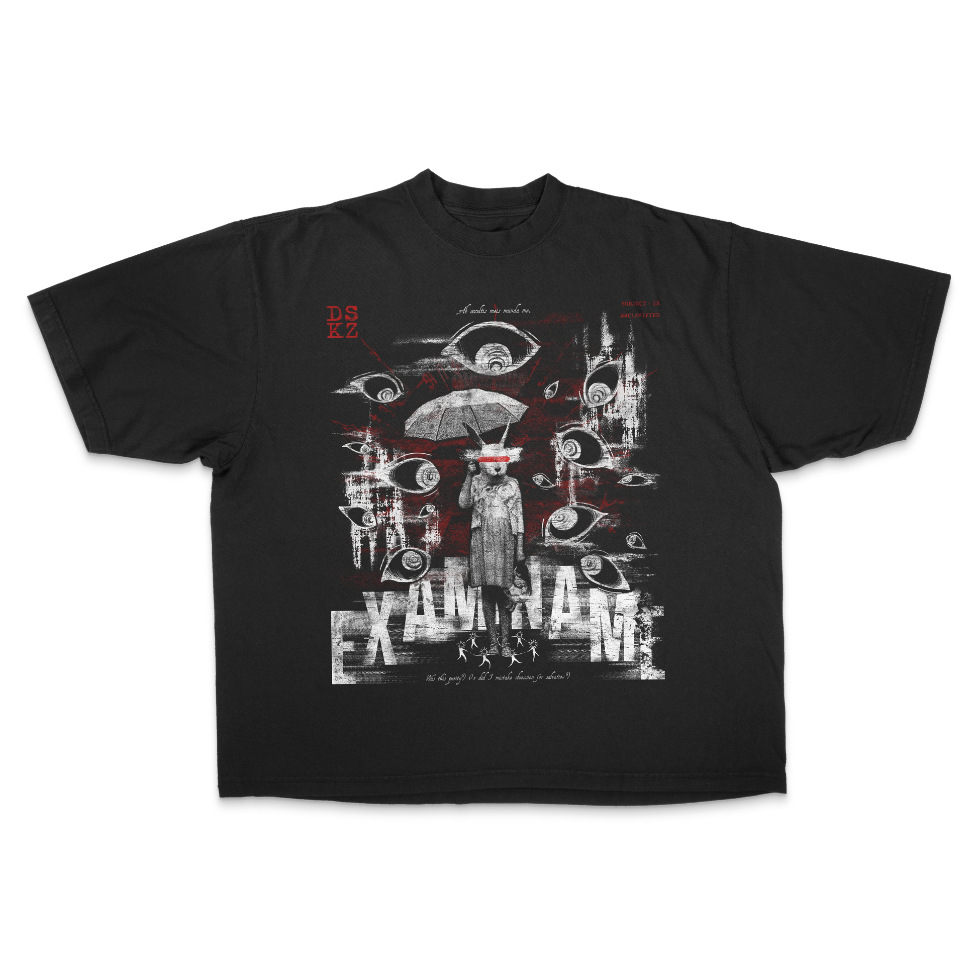 DropSkizzle S13 Examiname Boxy Shirt - Y2K Gothic Tee