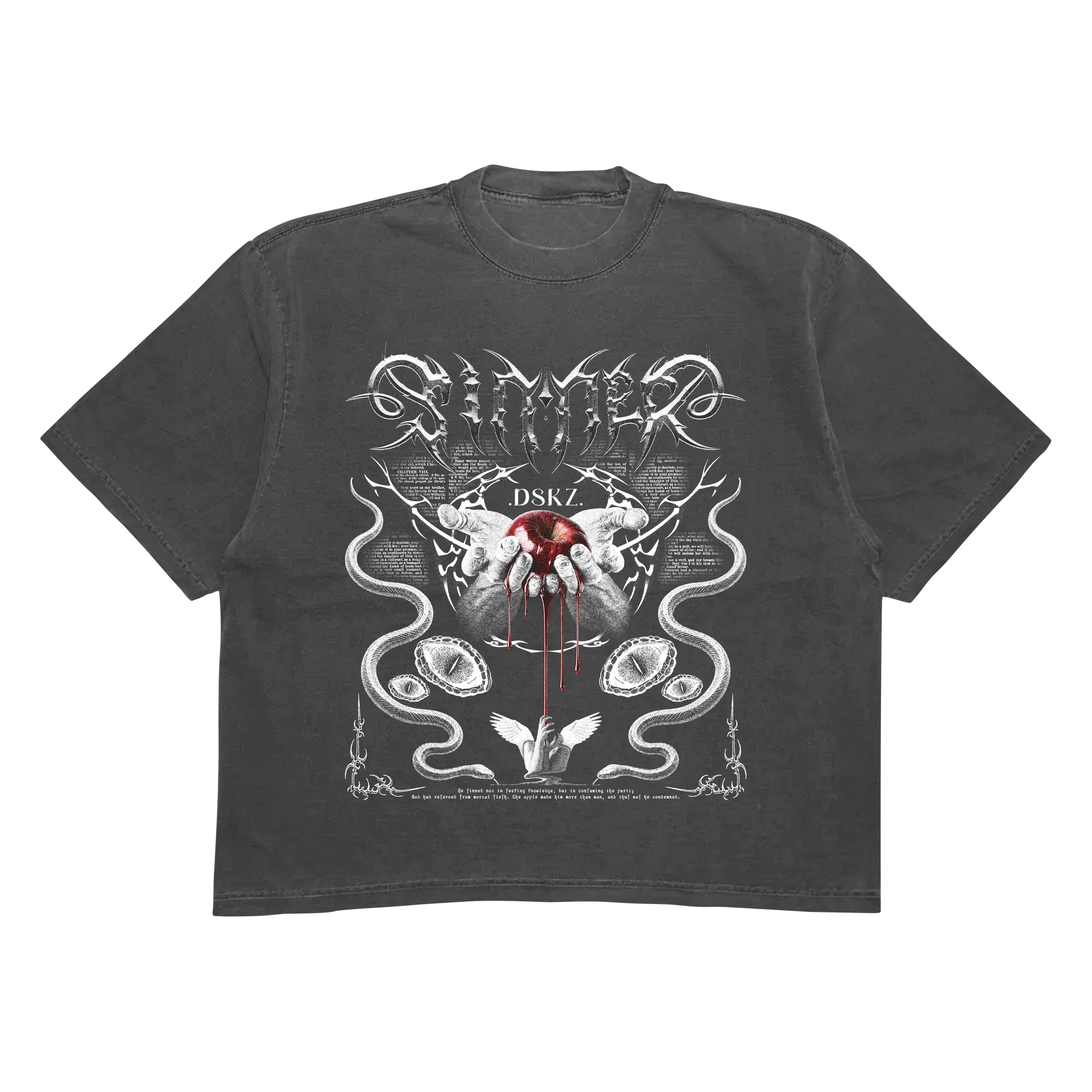 DropSkizzle S13 Sinner Boxy Shirt - Y2K Gothic Tee