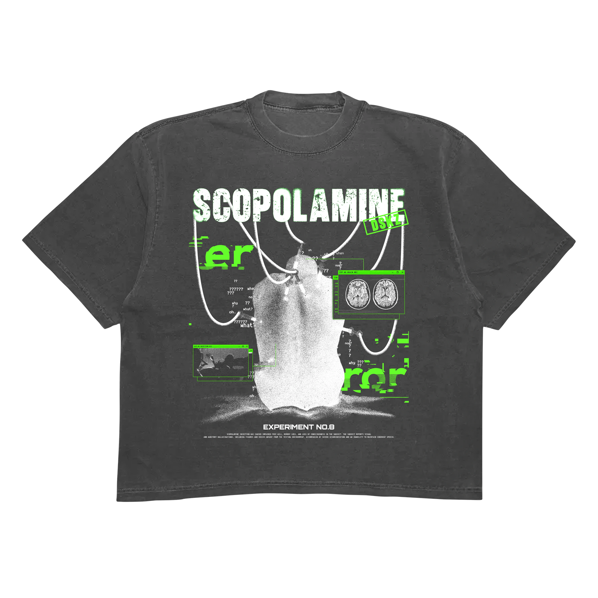 DropSkizzle S13 Experiment No.8 Boxy Shirt - Y2K Gothic Tee