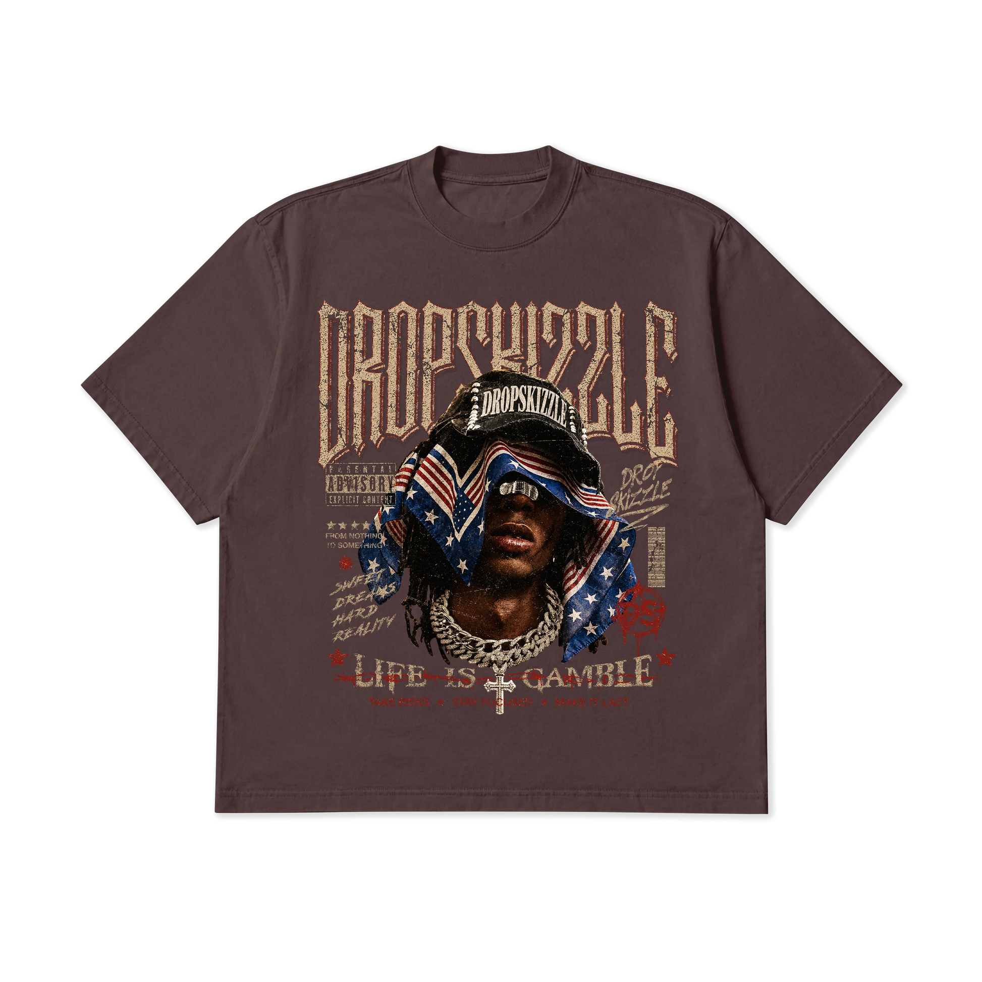 DropSkizzle S08 Life Is Gamble Boxy Shirt - Y2K Vintage Tee