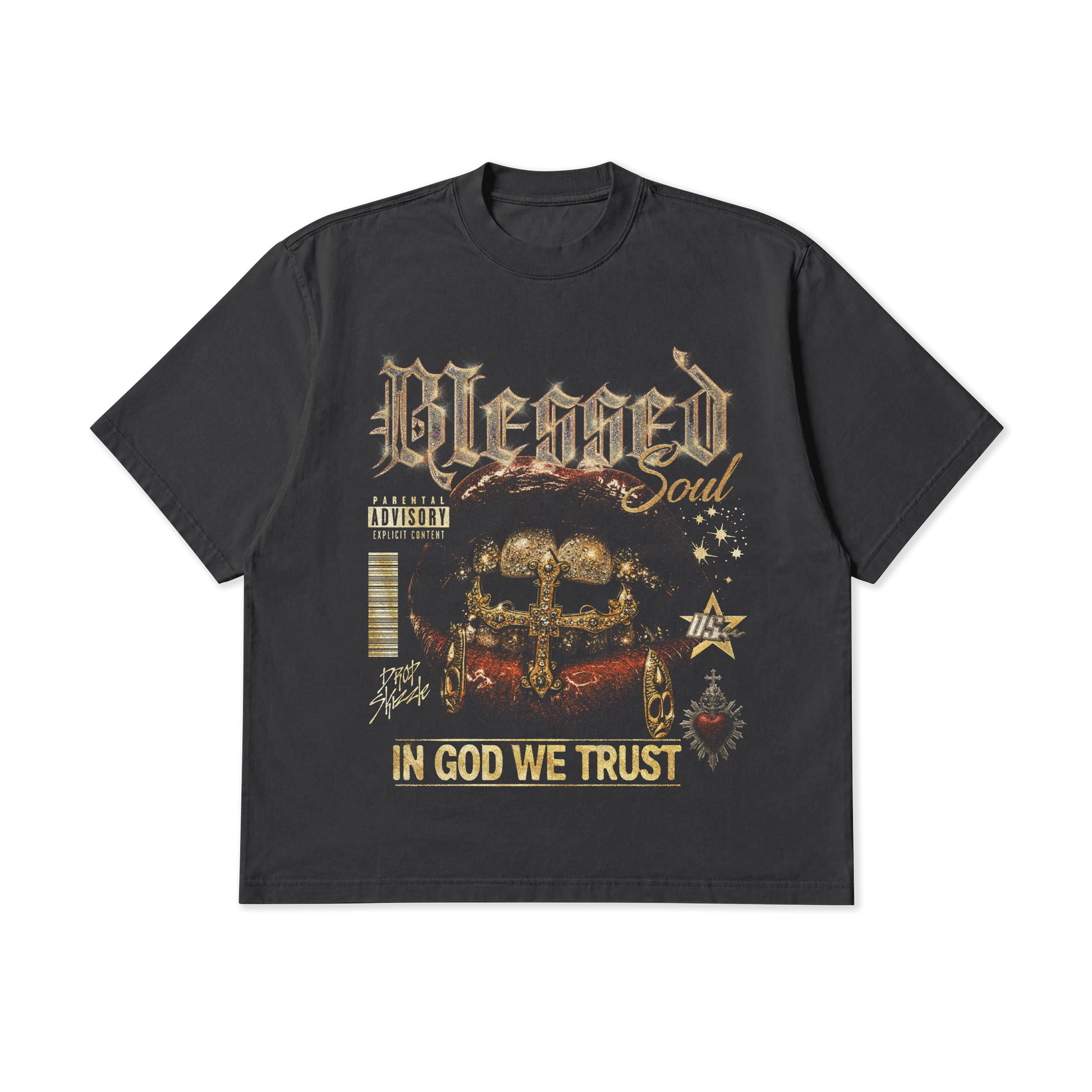 DropSkizzle Blessed Soul Boxy Shirt - Y2K Vintage Tee