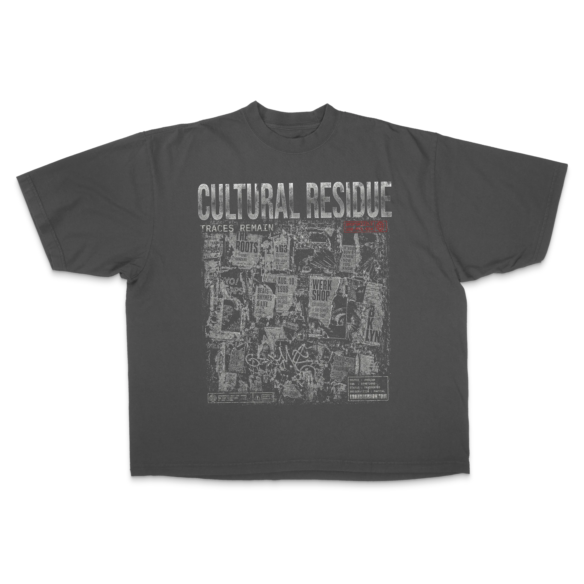 DropSkizzle S08 Cultural Residue Boxy Shirt - Y2K Vintage Tee