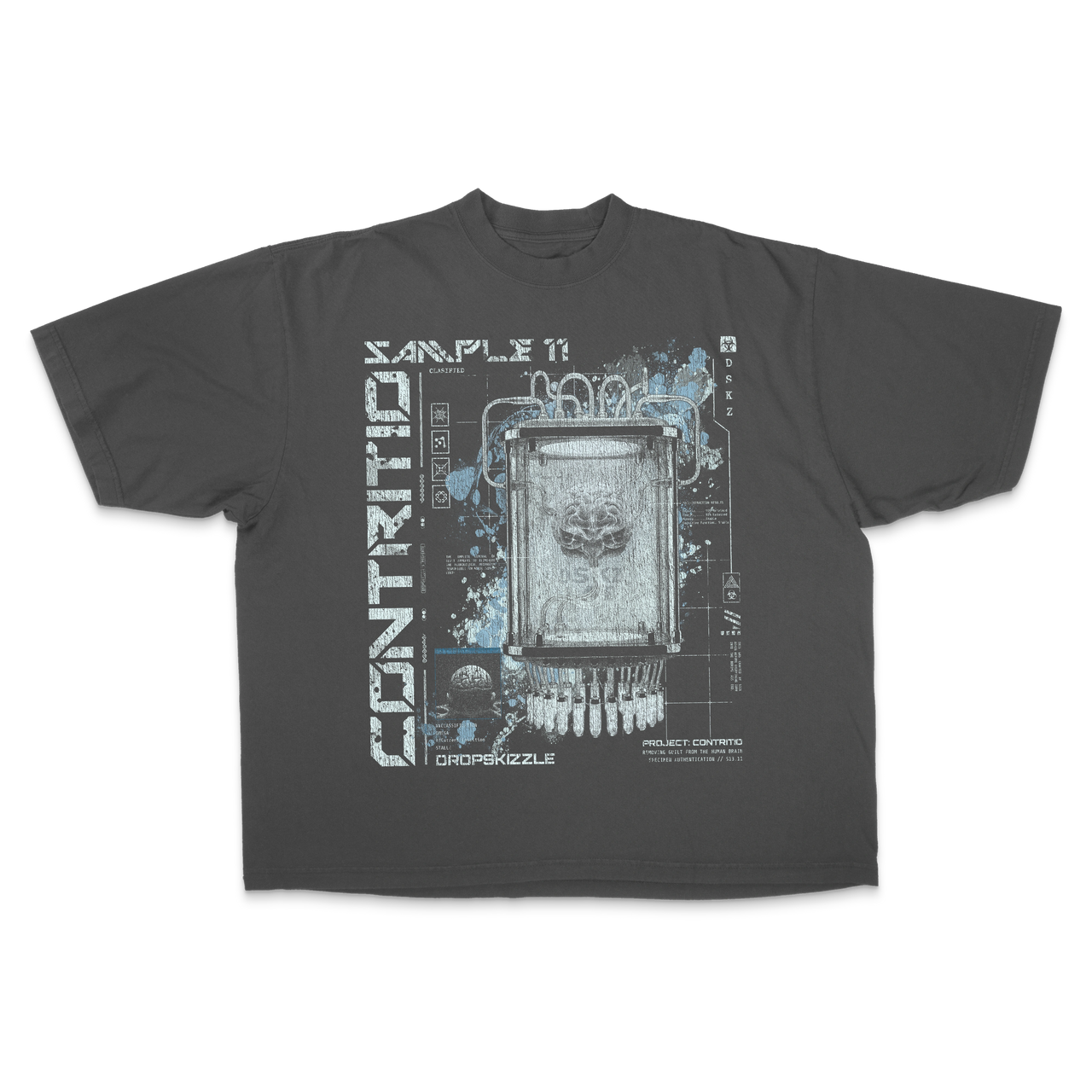 DropSkizzle S13 Contritio Boxy Shirt - Y2K Gothic Tee