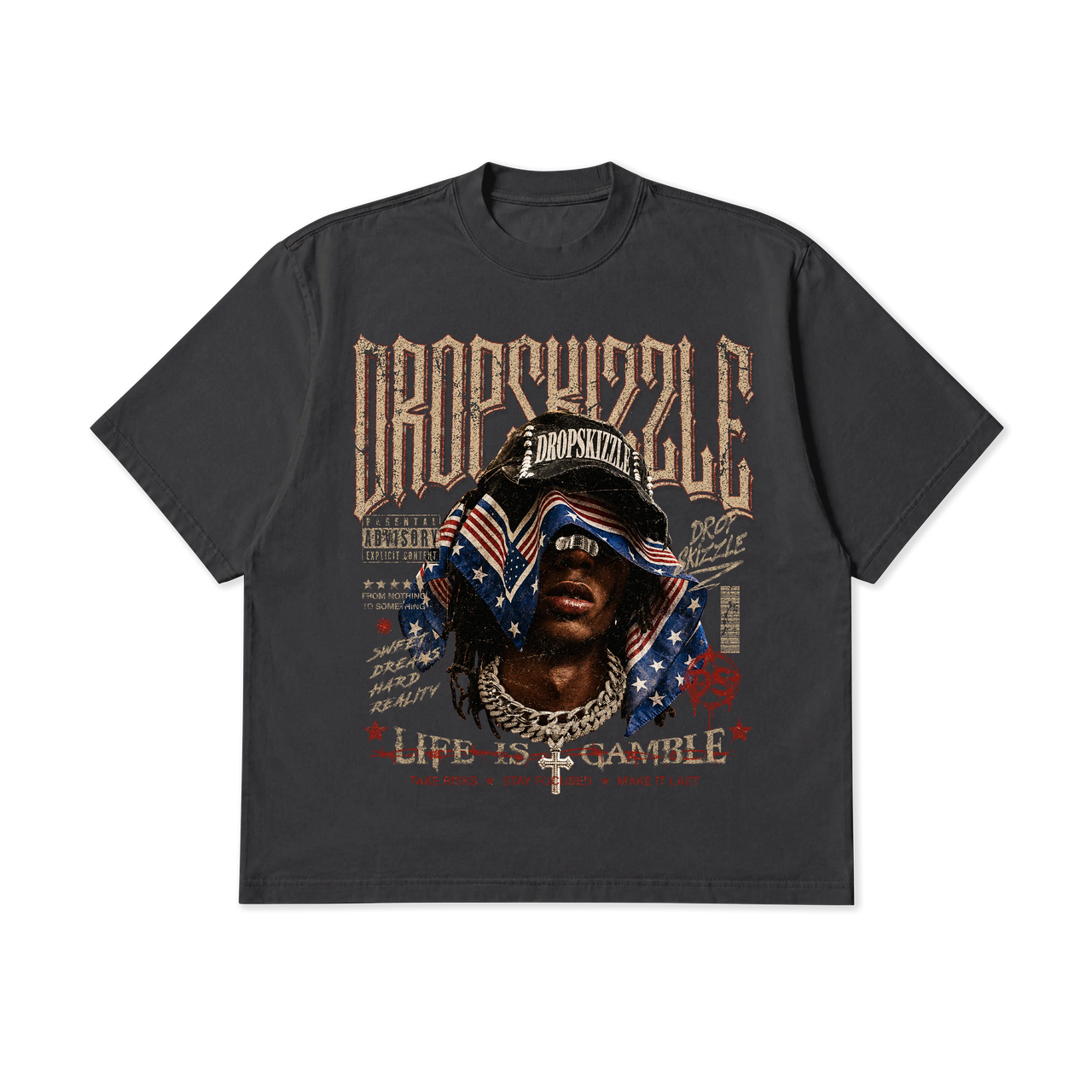 DropSkizzle S08 Life Is Gamble Boxy Shirt - Y2K Vintage Tee