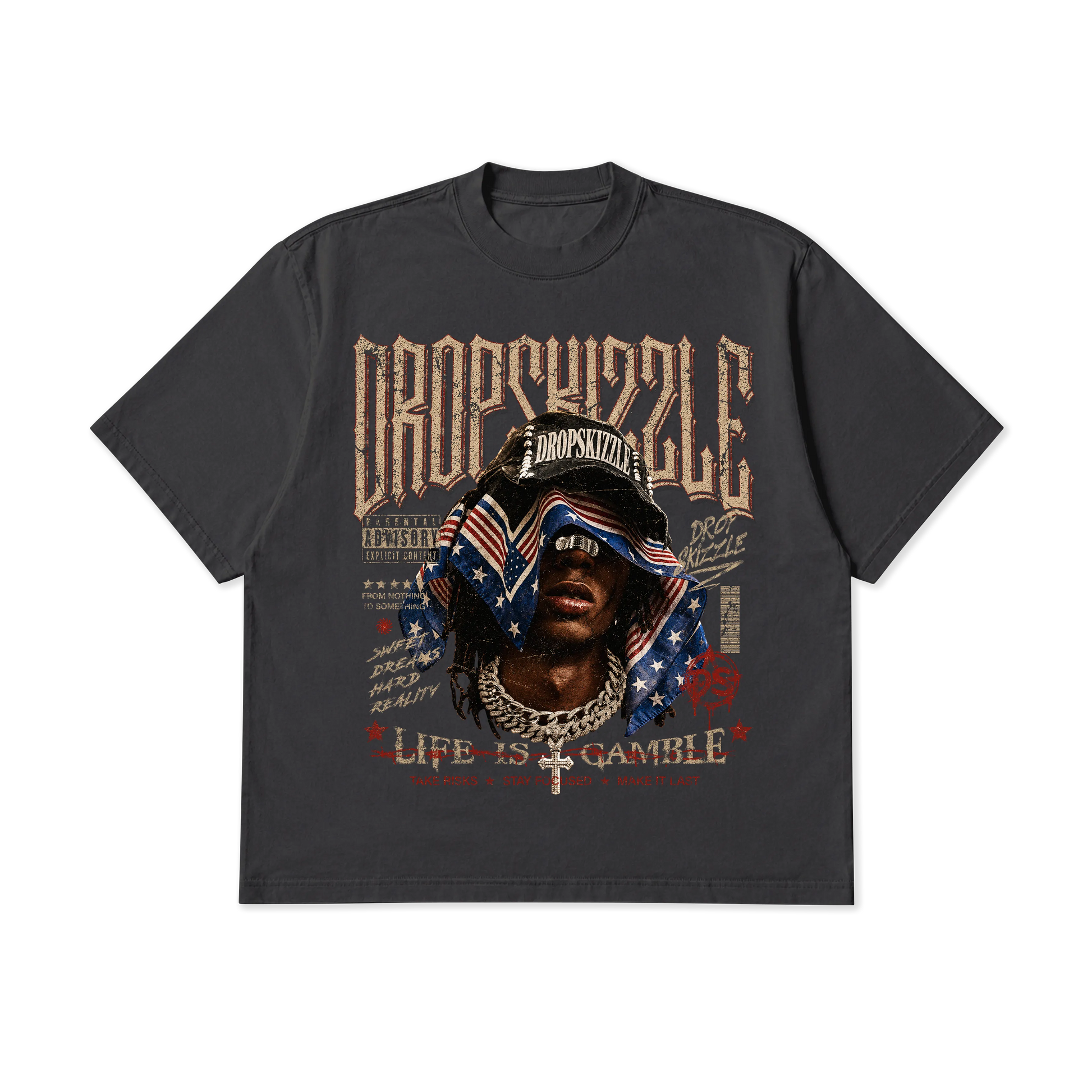 DropSkizzle S08 Life Is Gamble Boxy Shirt - Y2K Vintage Tee