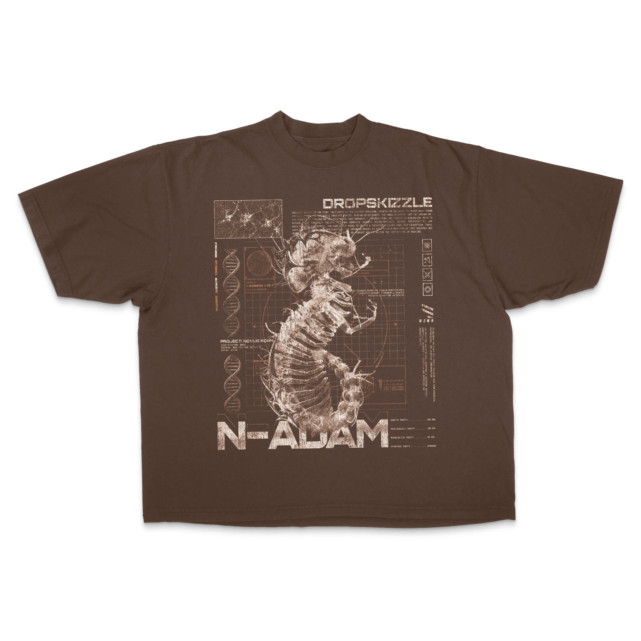 DropSkizzle S13 N-ADAM Boxy Shirt - Y2K Gothic Tee