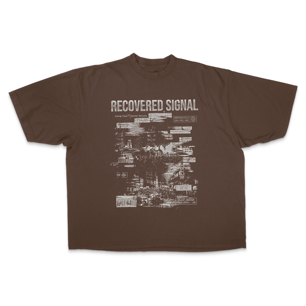 DropSkizzle S08 Recovered Signal Boxy Shirt - Y2K Vintage Tee