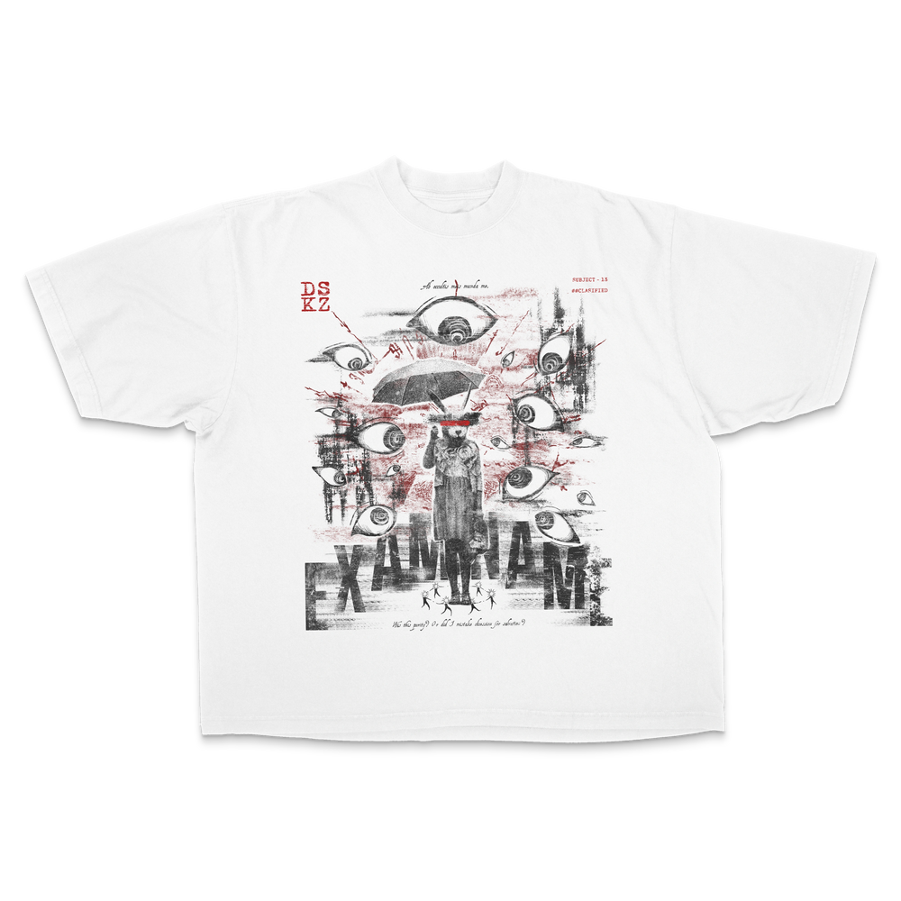 DropSkizzle S13 Examiname Boxy Shirt - Y2K Gothic Tee