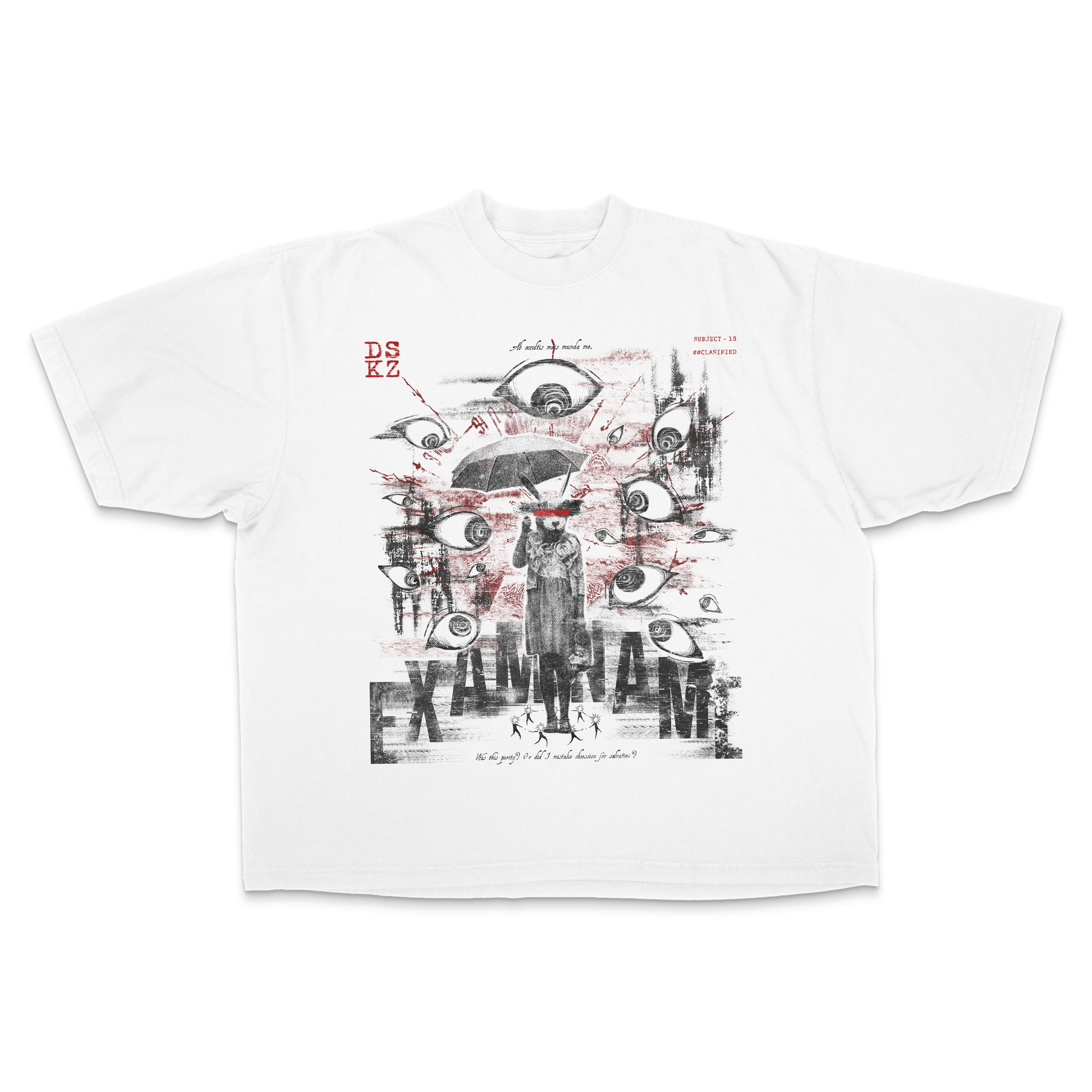 DropSkizzle S13 Examiname Boxy Shirt - Y2K Gothic Tee