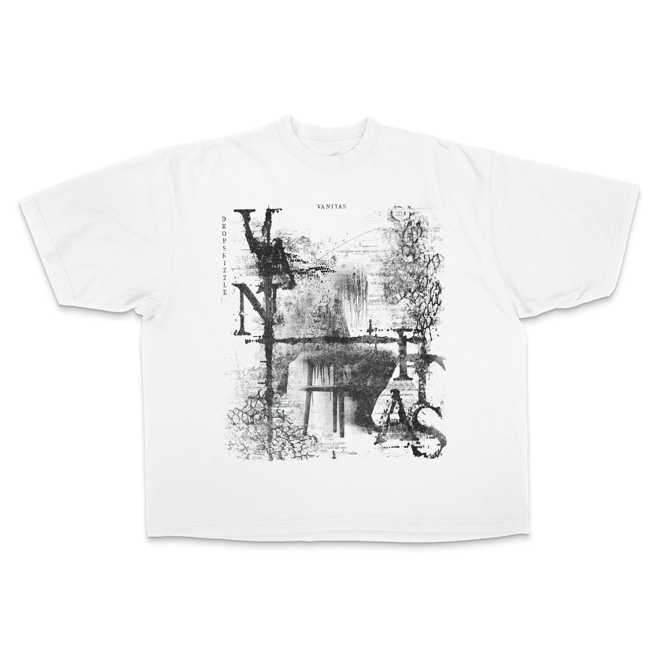 DropSkizzle S13 VANITAS Boxy Shirt - Y2K Gothic Tee