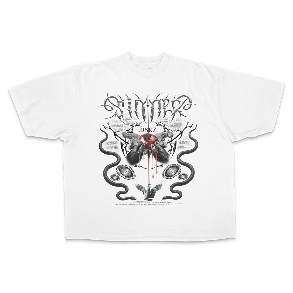 DropSkizzle S13 Sinner Boxy Shirt - Y2K Gothic Tee